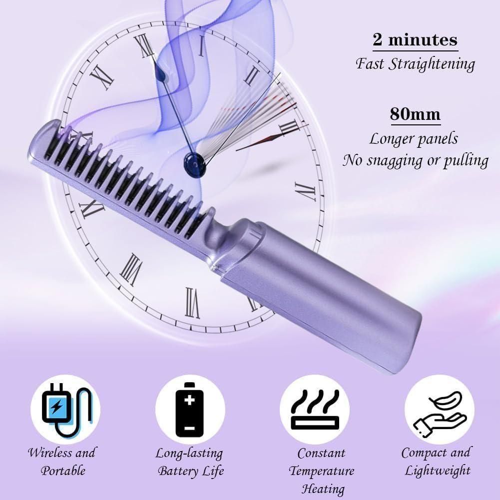 Meneflix™ Cordless Mini Hair Straightener – Portable, Rechargeable & Travel-Ready