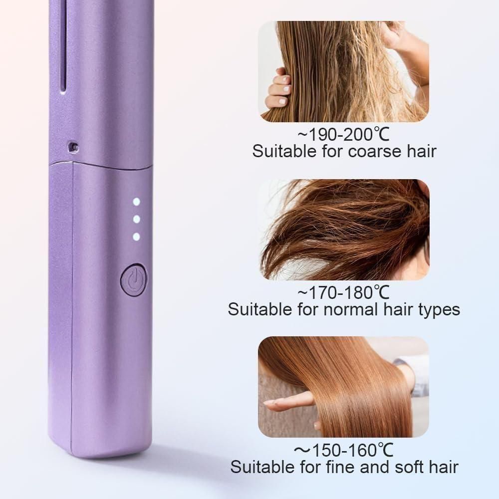 Meneflix™ Cordless Mini Hair Straightener – Portable, Rechargeable & Travel-Ready