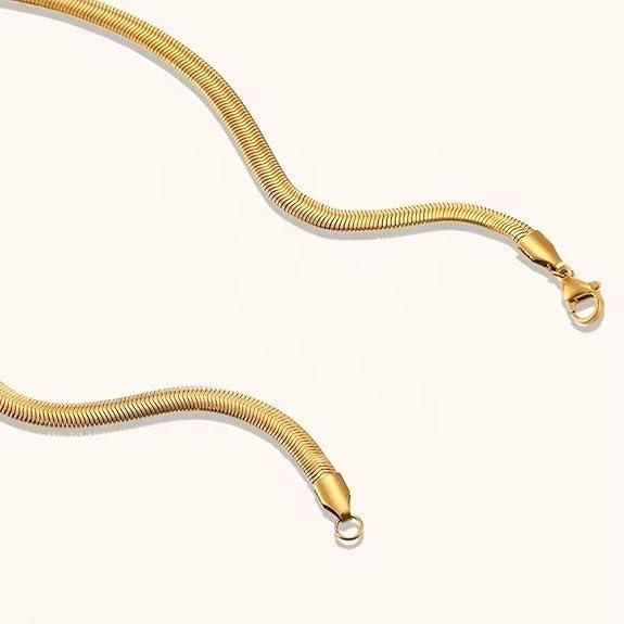 Men’s Premium Golden Snake Chain – Elegant | Lightweight | Daily Wear